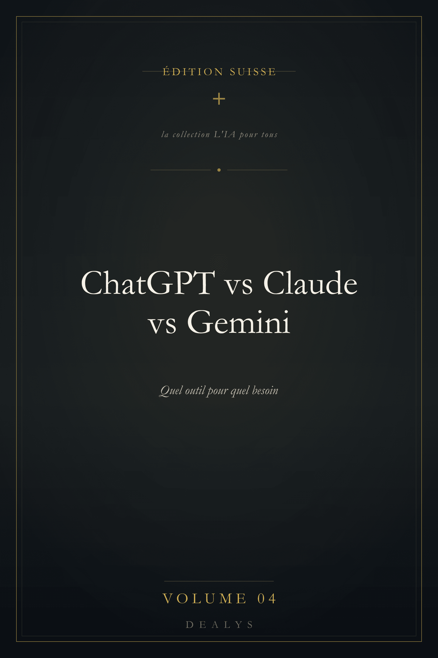 Couverture Vol. 4 — ChatGPT vs Claude vs Gemini — Édition suisse