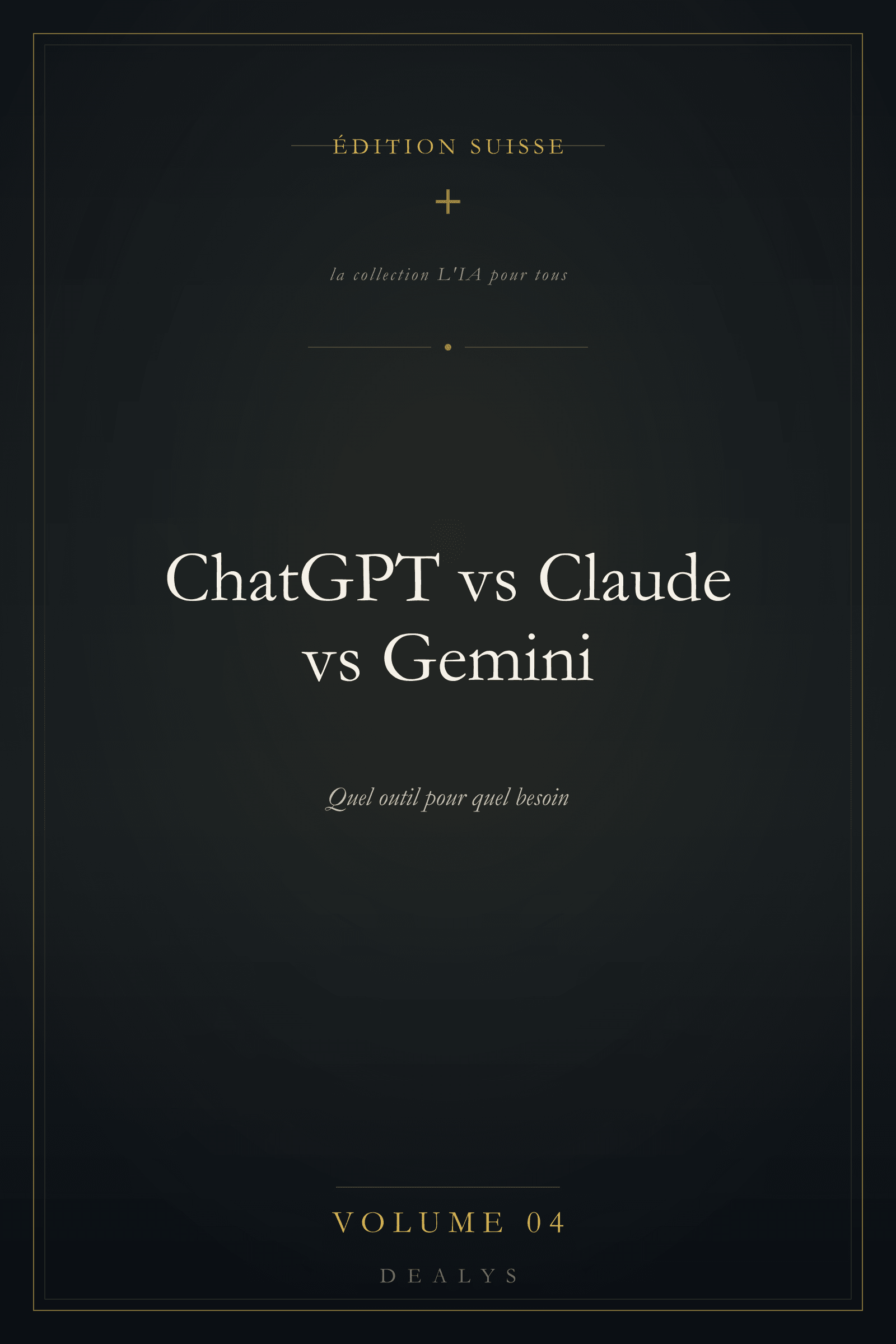 Couverture Vol. 4 — ChatGPT vs Claude vs Gemini — Édition suisse