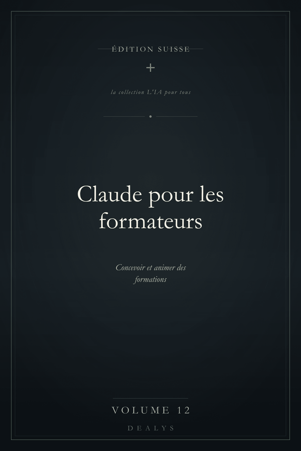 Couverture Vol. 12 — Claude pour les formateurs — Édition suisse