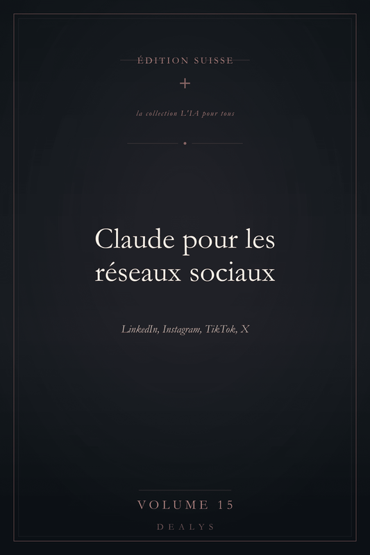 Couverture Vol. 15 — Claude pour les réseaux sociaux — Édition suisse