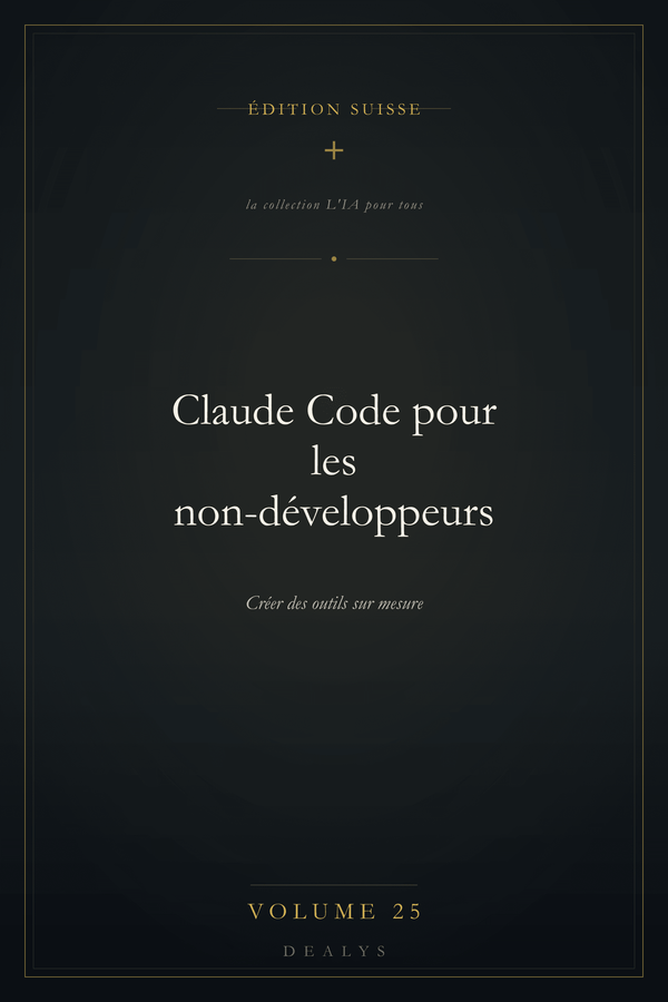 Couverture Vol. 25 — Claude Code pour les non-développeurs — Édition suisse